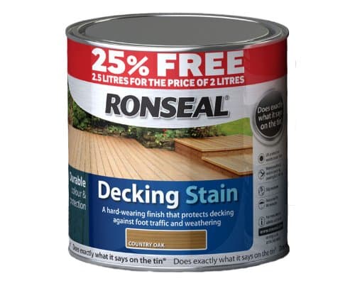 Ronseal DSRP2LAV Decking Stain Rustic Pine 2.0 Litre + 25%