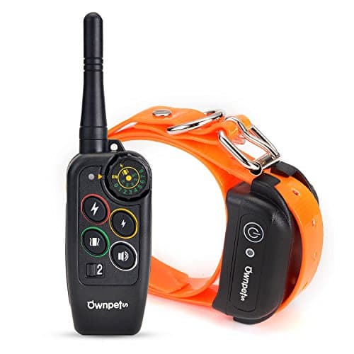 Ownpets Dog Training Collar, Dog Training Shock Collar with Remote, 1100 Yard Range - Rechargeable & WaterProof, 4 Mode Shock/Vibration/Beep/Light Dog (10-100Lb), Bonus Training Ebook