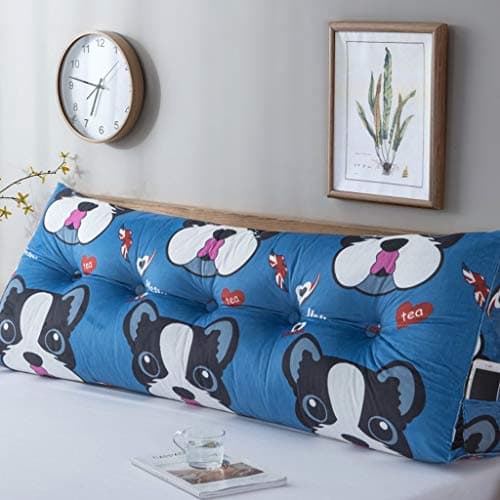 Headboard Soft Reading Pillow, Back Support Pillow Triangular Reading Pillow Rest Pillow Soft Upholstered Wedge Pillow Cushion-S-width60Cm