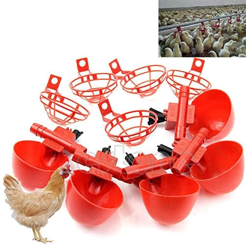 5 Pack New Poultry Water Drinking Cups- Chicken Hen Plastic Automatic Drinker