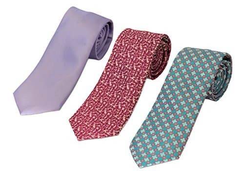 728-724-750- 3 Pack Men’s Micro Silk Neck Ties - by HBNY