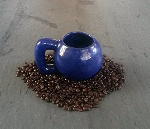 Ceramic Azure Blue Kettlebell Coffee Mug - 16oz or 24oz