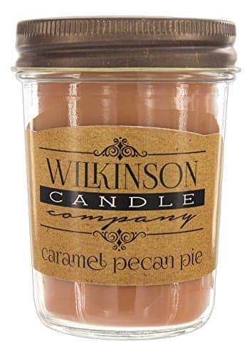 Wilkinson Candle Co. Small 8 Ounce Jam Jar Soy-Lotion Candle (Caramel Pecan Pie)