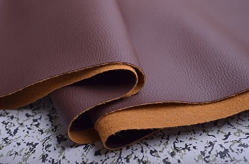 Dark Brown Thin Lychee Skin Embossed Fake Leather Fabric for Home Decor Furniture Upholstery Application,bags/wallets Leather Fabric,wide 54'' Sold By Half Yard (#602)