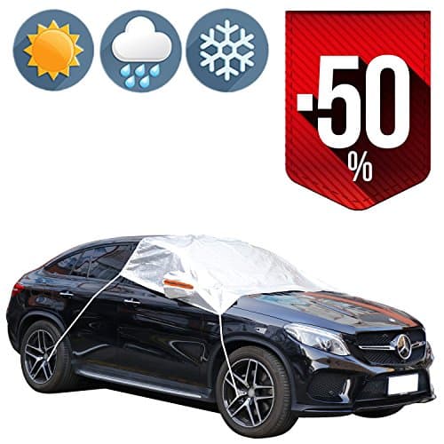 Labbyway Car Windshield Sun Shade,Used for Reflecting Sunlight and Reflecting Ultraviolet Rays in Summer. Waterproof Windproof Keep Your Vehicle External Clean (Suitable for SUV,Silver)