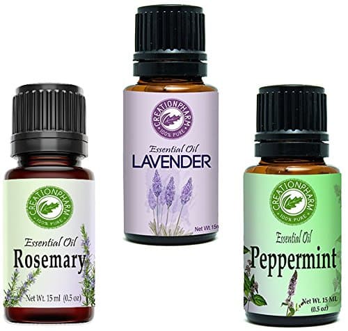 Essential Beginners Aromatherapy Oil Assortment 1 Each 15ml Lavender Peppermint Rosemary - 100% Pure
