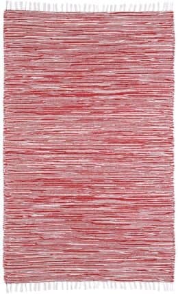 Complex Chenille Flat Weave Rug, 4-Feet by 6-Feet, Red
