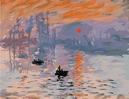 DIY Paint By Number Kits Impression Sunrise by monet 16x20 inch Frameless