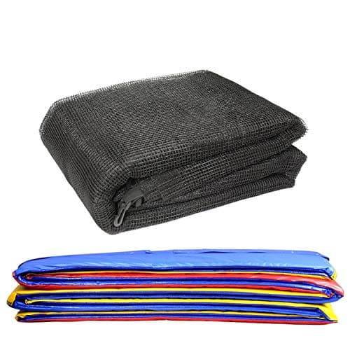 Greenbay Trampoline Replacement Safety Spring Cover Padding Pads + Safety Net Enclosure Surround Bundle