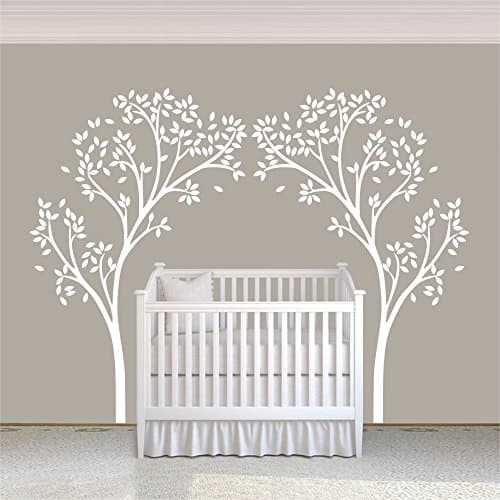 Vinyl Nursery Tree Decal Tree Canopy Portal Wall Sticker Tree Wall Graphic Wall Mural Home Art Decor White