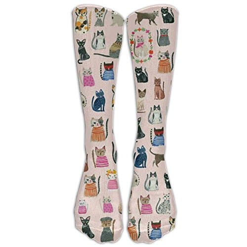 Pur-maid Animal Cotton Athletic Compression Knee Socks Smooth Long Distance Running For Adults Cartoon Knee-high Long Tube Crew Socks