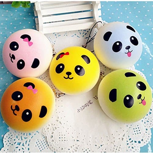 ivebetter Cute Panda USB Phone Pendant Accessories Squishy Bread Strap Bag