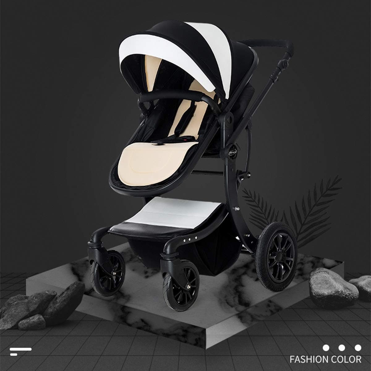 Dapang Folding Lightweight Stroller, Multiple gear adjustments two-way use and Aluminum alloy bracket, for Kids and Children, Multiple Colors Available,Black