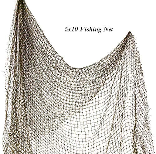 Fish Net Decorative - 5' X 10' (2 Pack) Authentic Fishing Net Décor - Decorative Fishing Net Wall Decor - Fishing Net Decoration - Fishing Net Decorative - Fishnet Décor - Sea Netting Décor