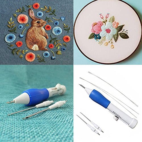 Magic Embroidery Pen Punch Needle,Embroidery Pen Set,Embroidery Patterns Craft Tool,Adjustable Sewing Punch Knitting Needle Stitching Kit DIY Punching Beginners Friendly (1pc)