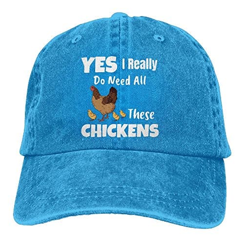 Yes I Really Do Need All These Chickens Classic Cotton Adjustable Jeans Baseball Cap Womens Curved Hats