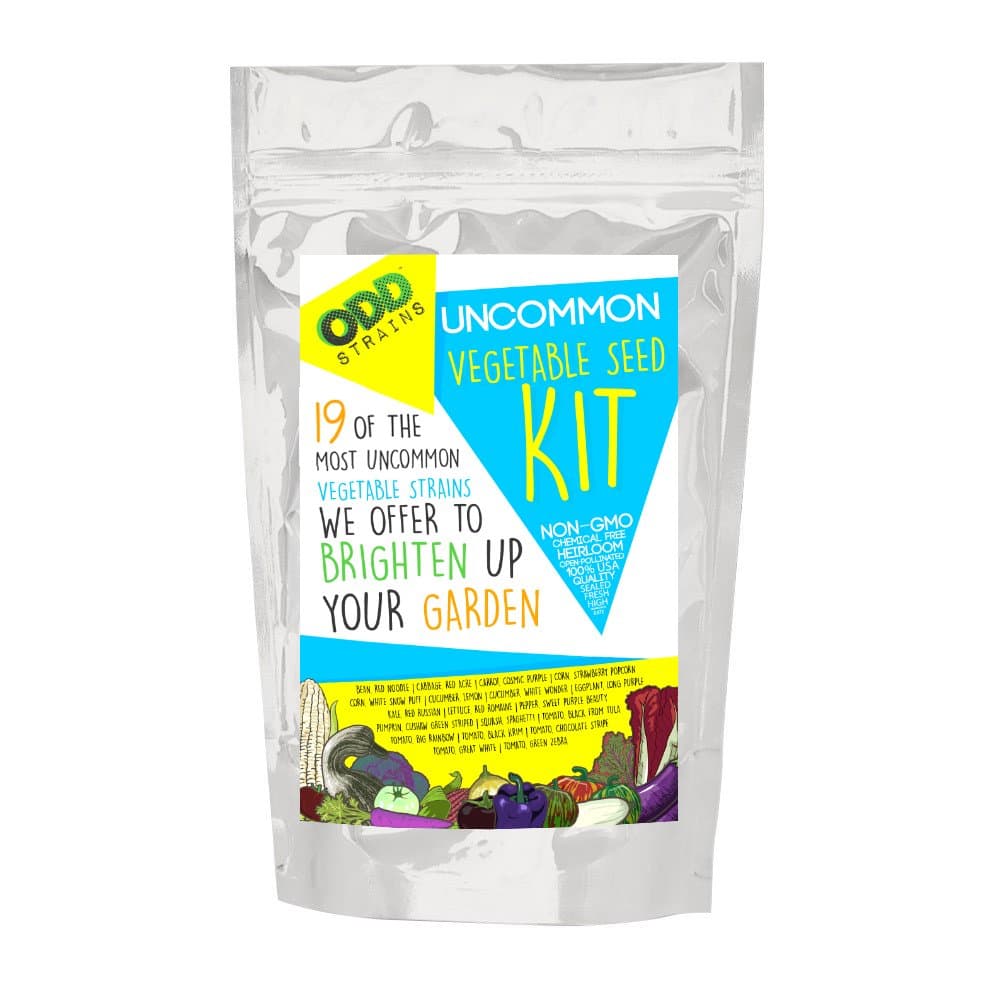 Odd Strains 19 Uncommon Heirloom Vegetable Seed kit NON-GMO Exotic Rare Tomatoes Corn Pumpkin Squash and More!