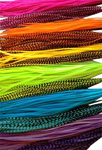 Feather Hair Extensions, 100% Real Rooster Feathers, 40 Long Thin Loose Individual Feathers, By Feather Lily
