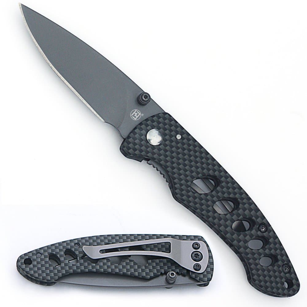 Pocket Knife, HONYEE Mini Folding Knife, Small Tactical Knife, Gift Knife with Titanium Coating Blade and Frame Lock for Outdoor Adventure, Hunting, Camping