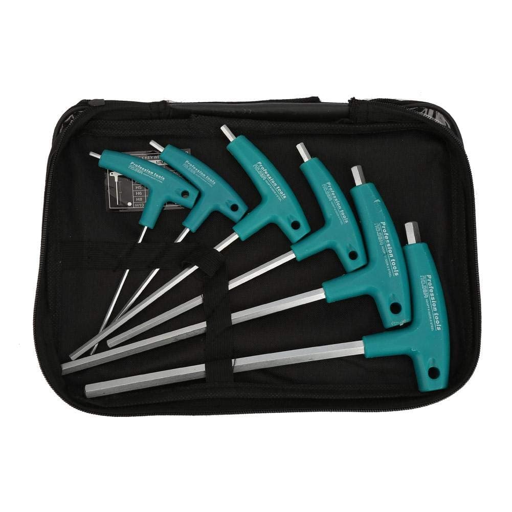 6pcs T Shape Allen Hexagonal Wrench Set, H-3/4/5/6/8/10 Handle Hex Screwdriver