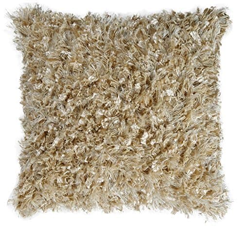 Shimmer Shag Beige 18" Pillow with