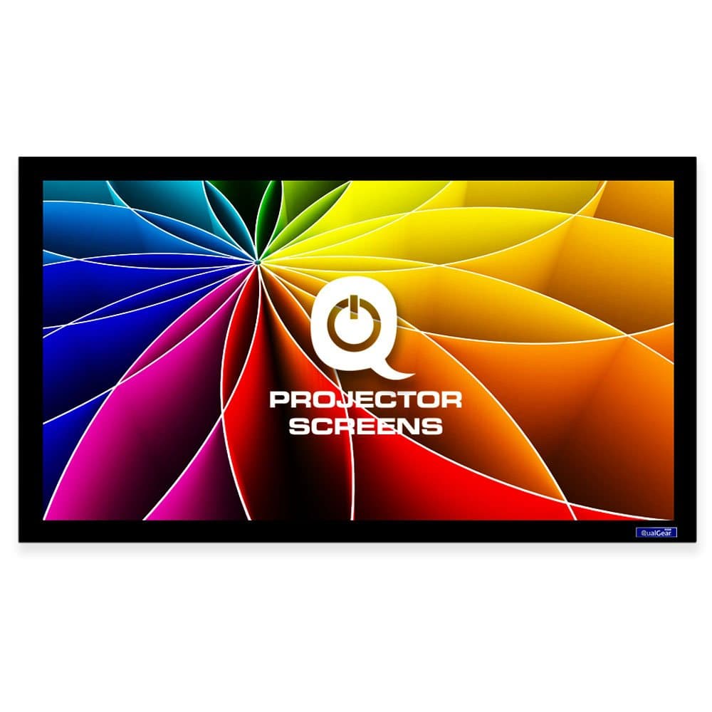 QualGear QG-PS-FF6-169-120-S 16:9 120-Inch 2.5 Gain 3D High Reflective Fixed Frame Projector Screen - Silver
