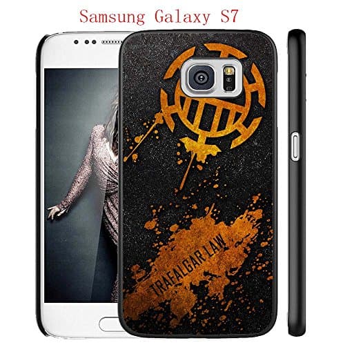 Samsung Galaxy S7 Case, Anime One Piece 113 Drop Protection Never Fade Anti Slip Scratchproof Black Hard Plastic Case