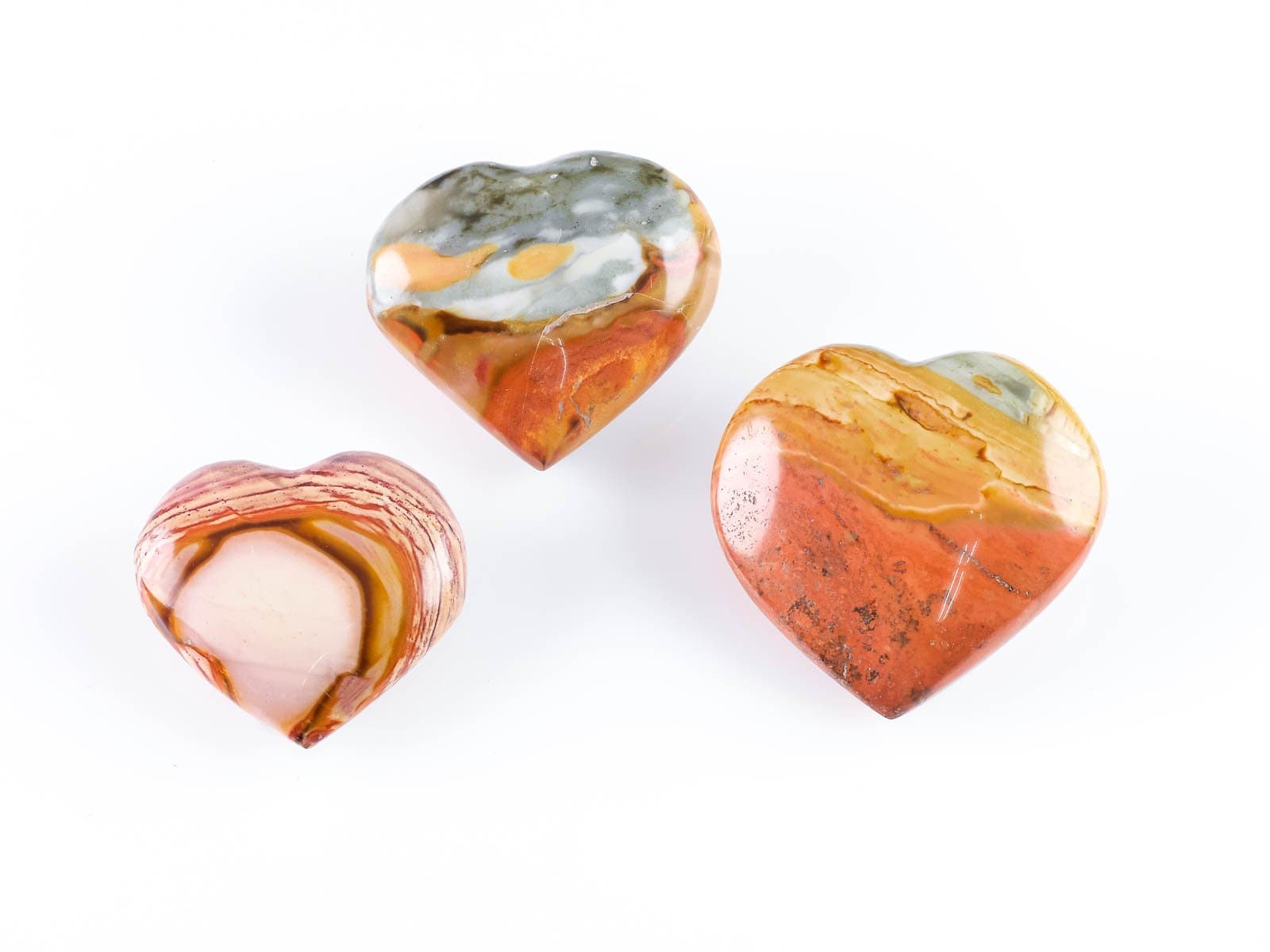 Jasper Polychrome Heart - One Genuine Natural Jasper Gemstone, Crystals and Healing Stones E0753