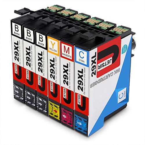 JETSIR Epson 29XL Printer Cartridges for Epson Expression Home XP-235 XP-245 XP-335 XP-342 XP-432 XP-442 XP-247 XP-330 XP-332 XP-345 XP-430 XP-435 XP-445 3 Black, Cyan 1, 1 Magenta, Yellow 1