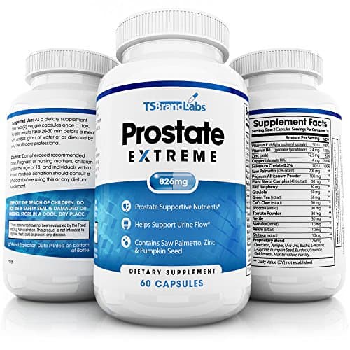 1 Best Prostate Extreme Formula Cleanse Pills 826 mg Support 45% Plant Sterol Mega Strength & 45% Saw Palmetto Urine Flow Zine With Pumpkin Seed, Pygeum Health Care Supplements For Men