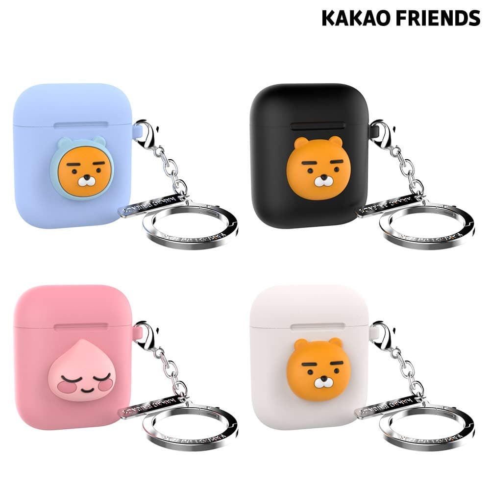 KAKAO Friend Black Ryan Airpod Case with Keyring