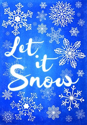 Let It Snow Garden Flag Double Sided