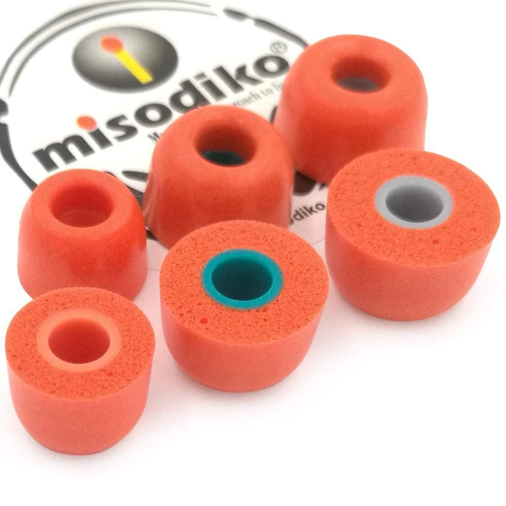 misodiko TWS-Lite Memory Foam Earbuds Tips for True Wireless Earphones Sony WF-1000XM3 SP700N, WI-1000XM2 1000X H700/ Beats Powerbeats Pro/ 3/2/ 1, BeatsX, urBeats/BeoPlay E8 (3-Pairs, S/M/L)