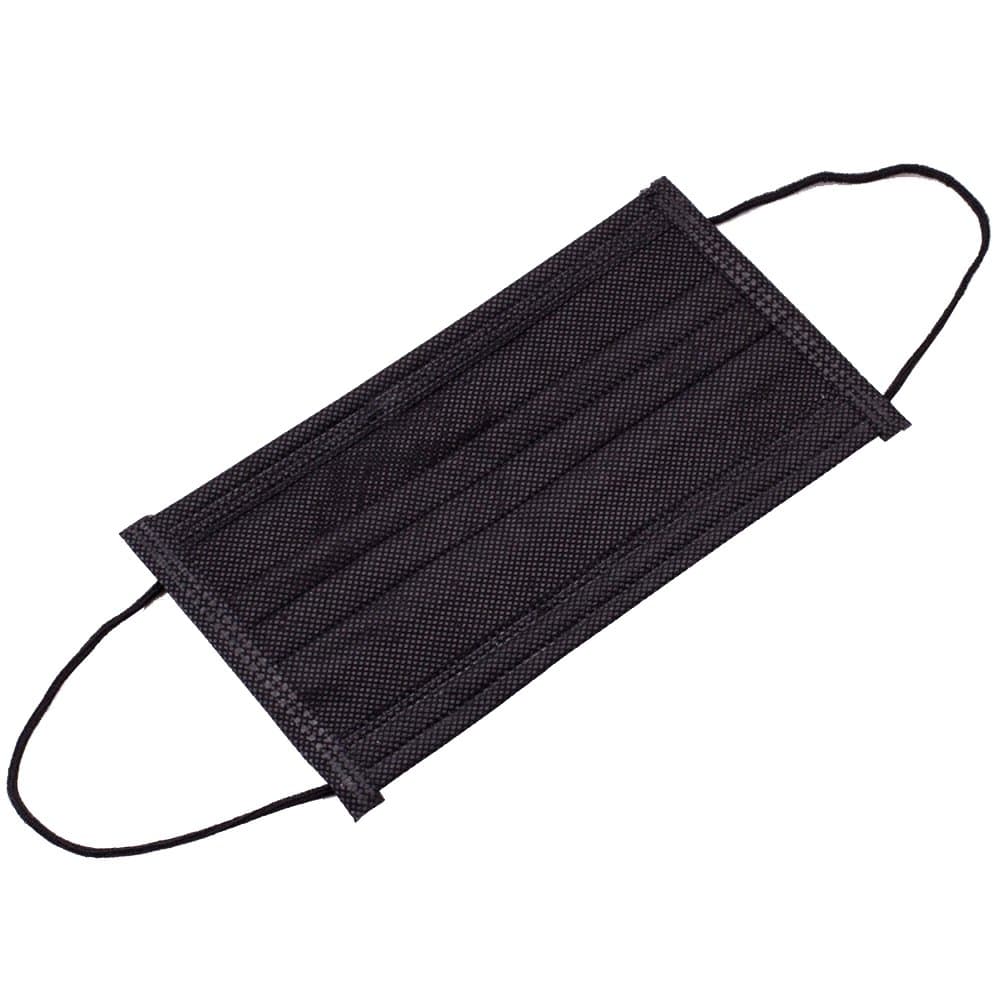 Wismart 50 pcs Disposable Earloop Face Mask, Filters Bacteria, Four Layer Activated Carbon Filter Face Masks (Black)