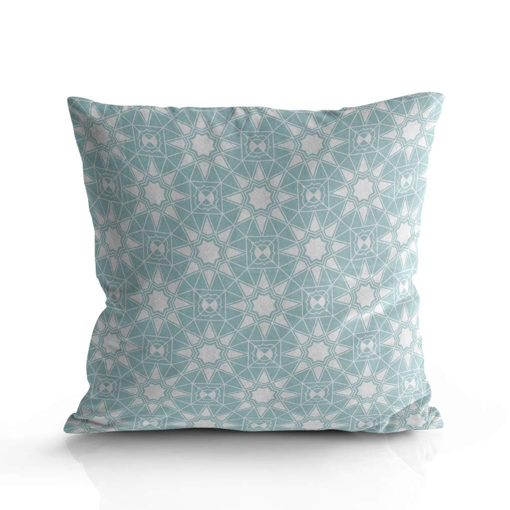 Square Pillow Covers Modern Double-Sided Digital Printing Throw Pillow Cases Decorative Soft Short Plush Pillow Cushion Covers Light Blue Arabesque Floral Pattern 20"x20"