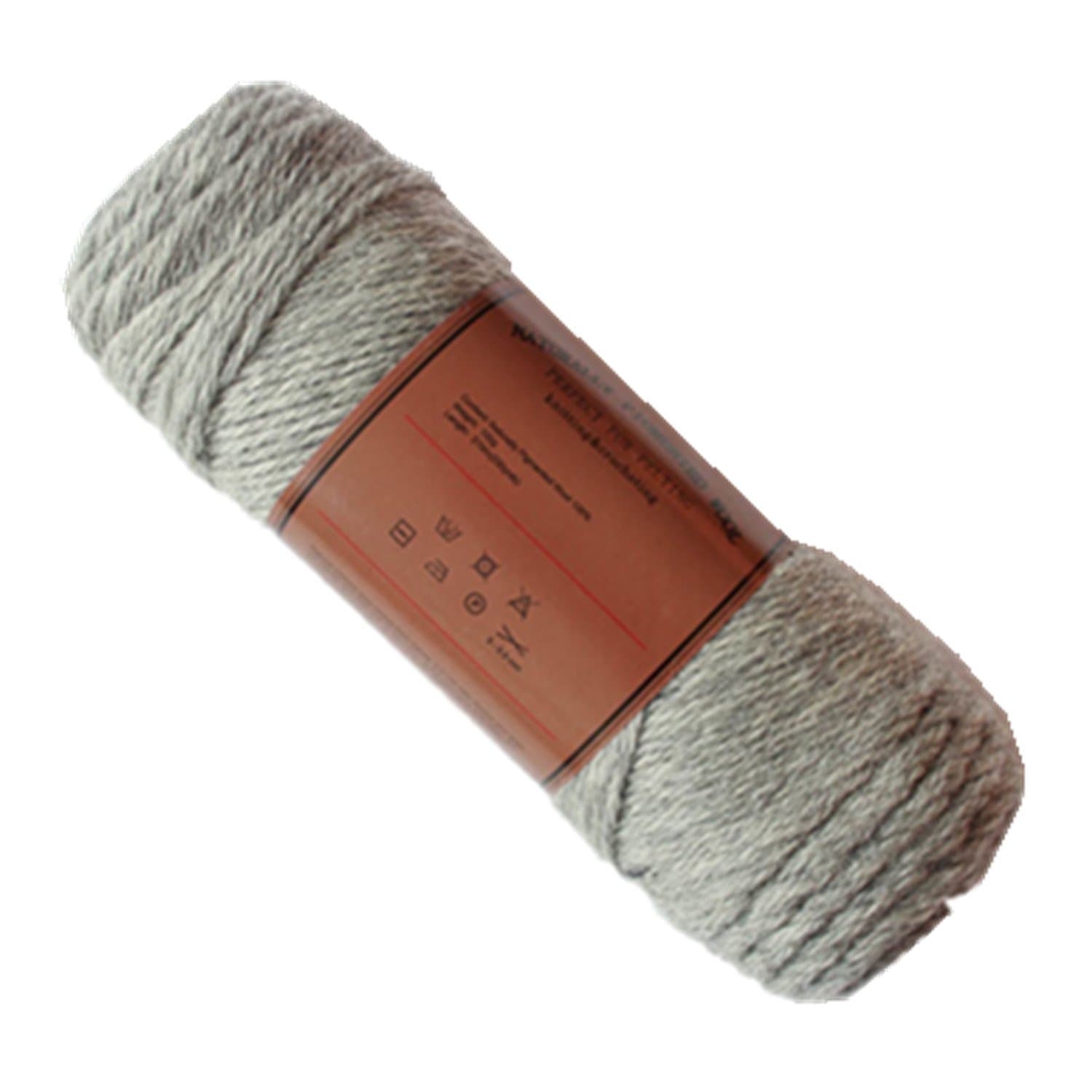 One Skein Luxurious 100% Pure Thick Warm Alpaca Wool Hand Knitting Yarn 100g;Grey