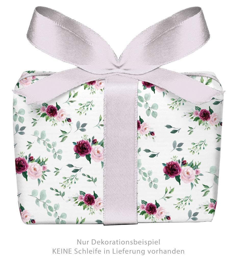 Wrapping Paper Roses Boho Style Red/Pink/White Pack of 5