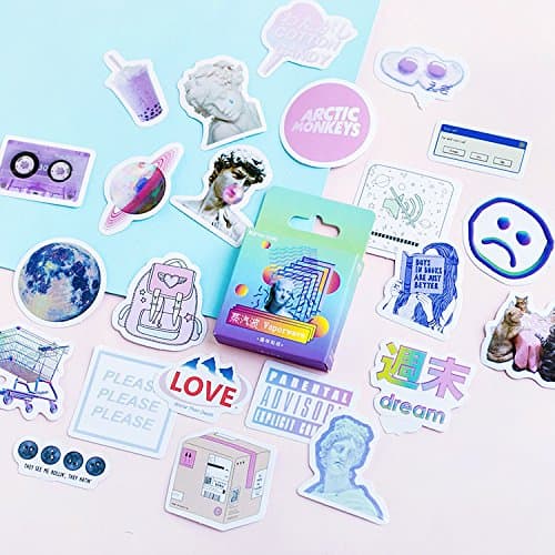 ArMordy - 46 Pcs/Pack Creative Cute Vaporwave Mini Paper Sticker Decoration DIY Ablum Diary Scrapbooking Label Sticker Kawaii Stationery