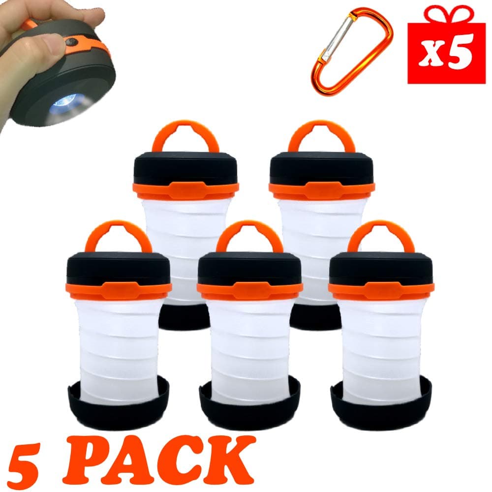 2 Pack Flashlight Lantern Collapsible - Lanterns Battery Powered Led for Camping Power Outage Battery Operated Lanterns
