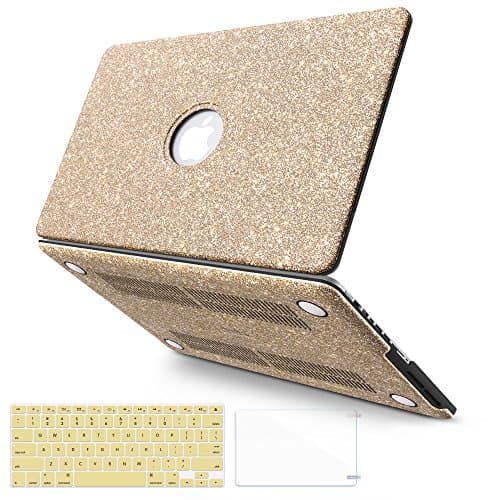 B BELK MacBook Pro 13" Case,3 In 1 Glitter Bling Smooth PU Leather Coated PC Ultra-Slim Light Weight Hard Case With Keyboard Cover & Screen Protector For Macbook Pro 13" With CD-ROM(A1278)