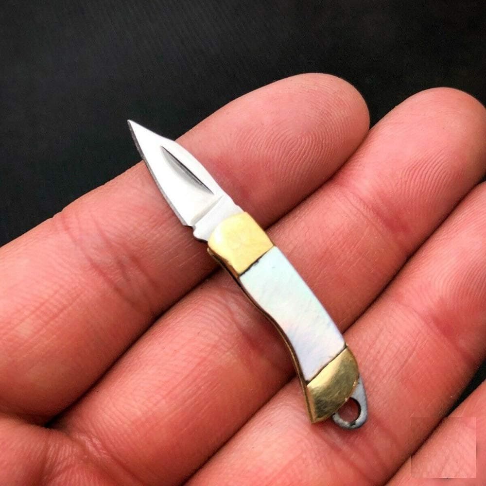WORLD'S SMALLEST WORKING Folding Mini Real Blade POCKET KNIFE w Key Chain