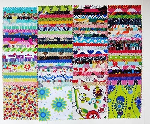 5” 100 Pcs Lot Assorted Precut Charm Pack 100% Cotton Fabric Quilt Squares Art Craft for Quilter Quilting