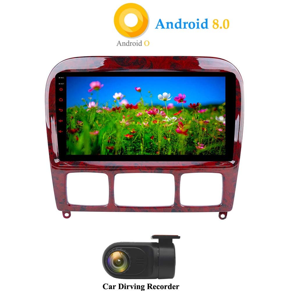 XISEDO Android 9.0 In-Dash 9" Car Stereo Autoradio Car Radio RAM 4G ROM 64G Sat Nav Car GPS Navigation for Mercedes-BENZ S-W220/S280/S320/S350/S400/S500(1998-2005) (with DVR)