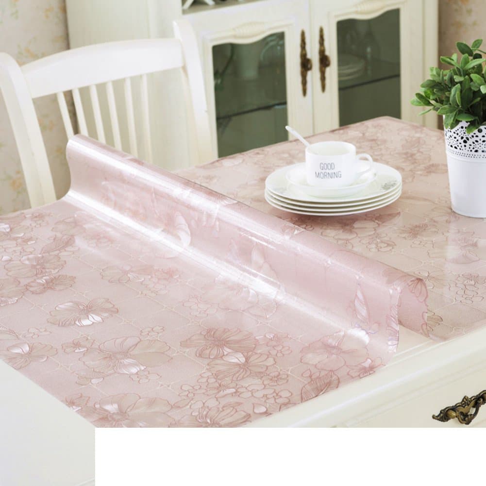 Pvc Table Cloth/Waterproof Plastic Table Mat Of Soft Glass/ Transparent Table Mats/ Table Cloth-B 70x140cm(28x55inch)
