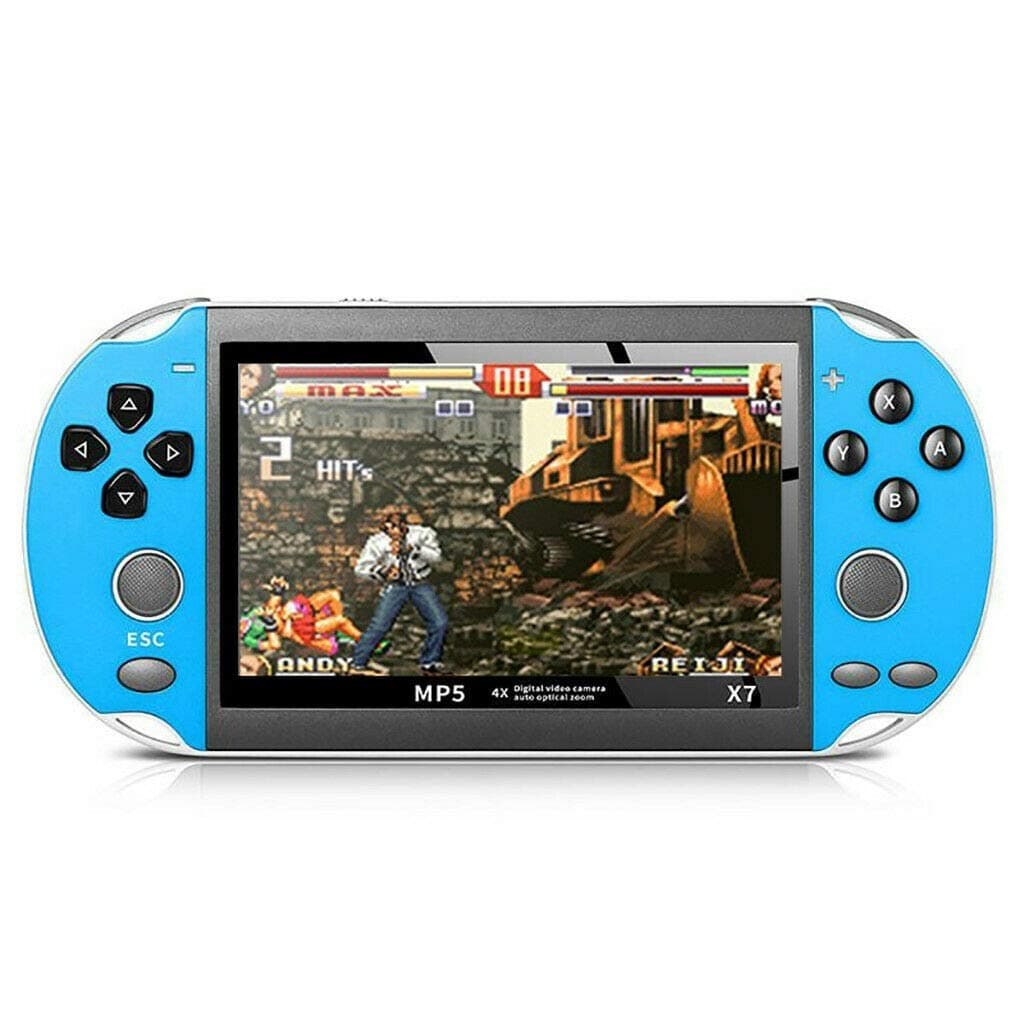 4000+ games 32G ROM X7 PSP console handheld game machine 4.3\ ps4 Portable Consoles (Blue)