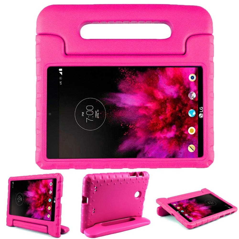TIRIN LG G Pad 7.0 Kids Case – Light Weight Shock Proof Convertible Handle Stand Kids Case Cover for LG G Pad V400 / V410 (LTE) / VK410 / UK410 / LK430 (G Pad F7.0) 7 Inch, Rose