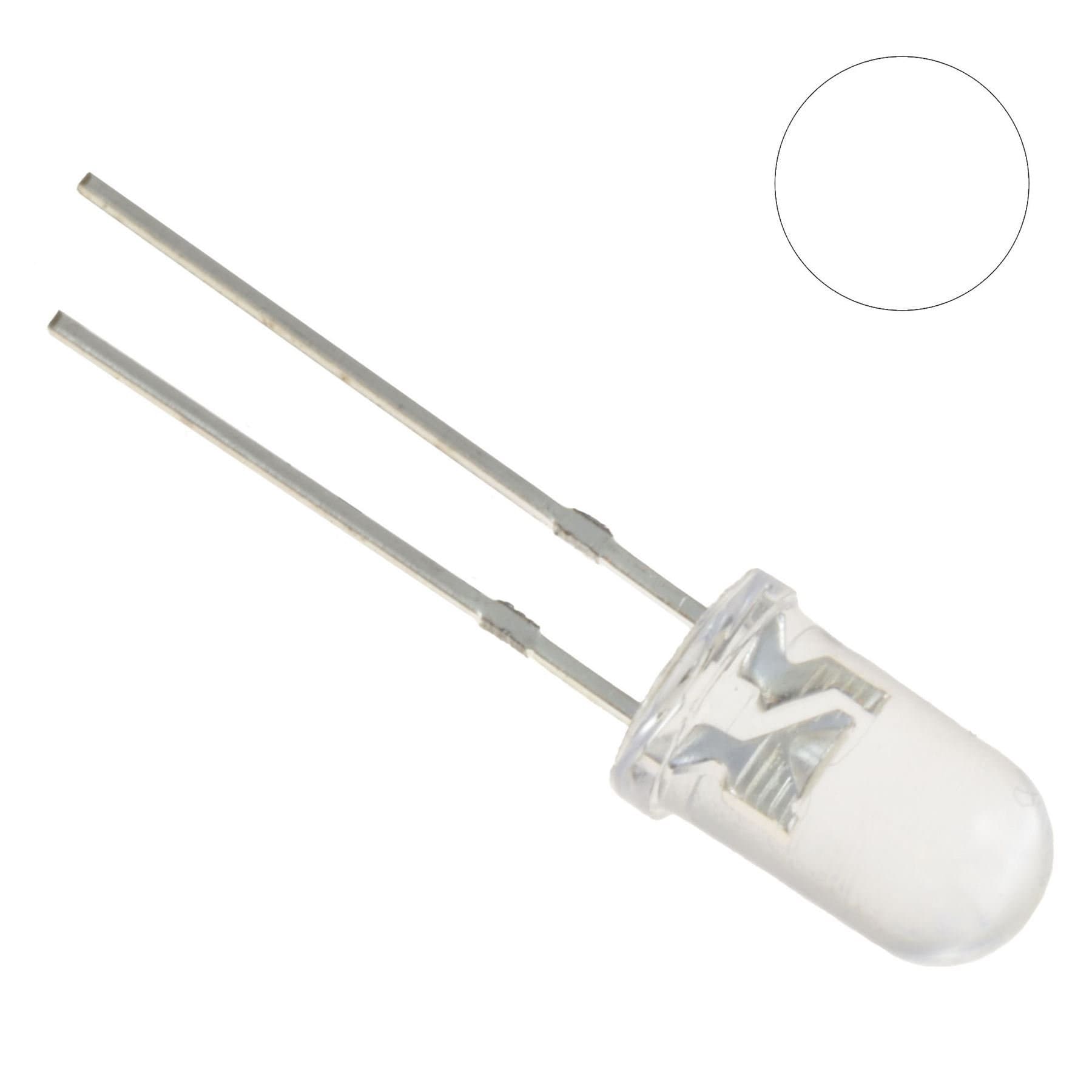 50 x White Flickering Candle Effect 5mm LED Bulb DIY Hobby Electronics (Pack of 50)