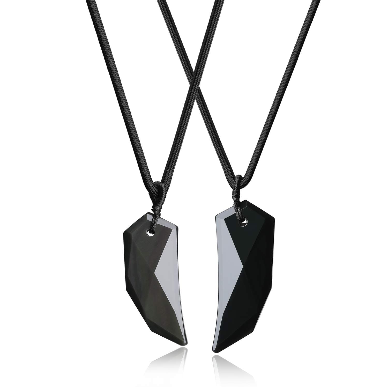 COAI Wolf Wooth Stone Matching Couples Pendant Necklaces