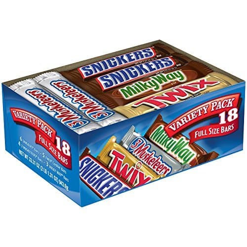 Candy Bars Assorted Variety Box (TWIX, MILKY WAY, SNICKERS, 3 MUSKETEERS Brands), 33.31 oz 18 Pieces