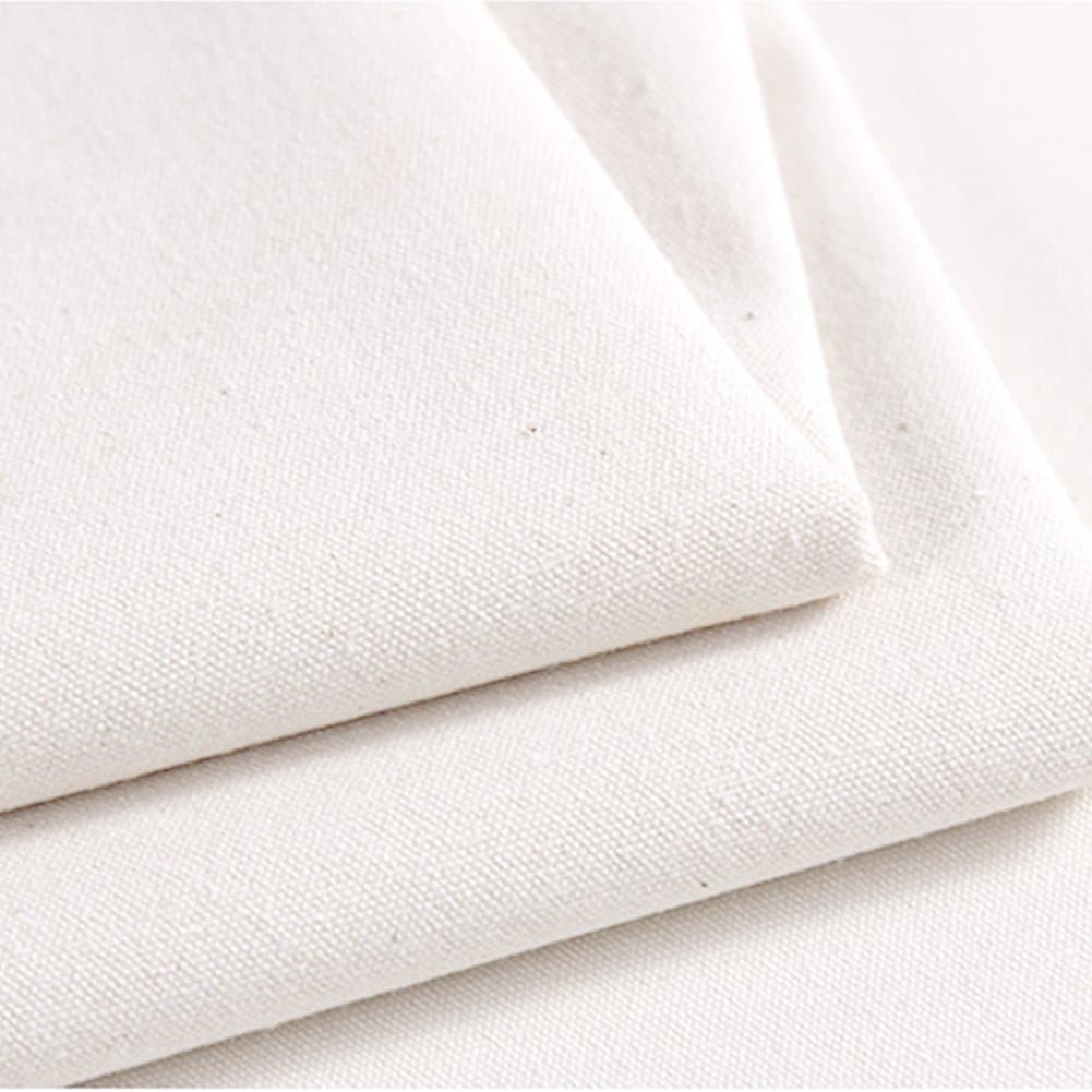 Canvas Blank Cotton Duck Fabric Tarp Backdrop Cloth- Can Freely DIY Stitching Seam at Edge Utilized for Home Office Patio Deck Art Painting Party Wedding Decor HSW-88-001,Off-White